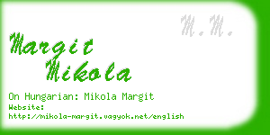 margit mikola business card